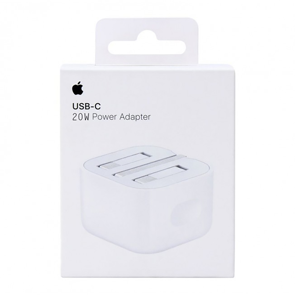 شارژر اصلی اپل USB-C 20w Adapter سه پین پارت نامبر B/A با گارانتی